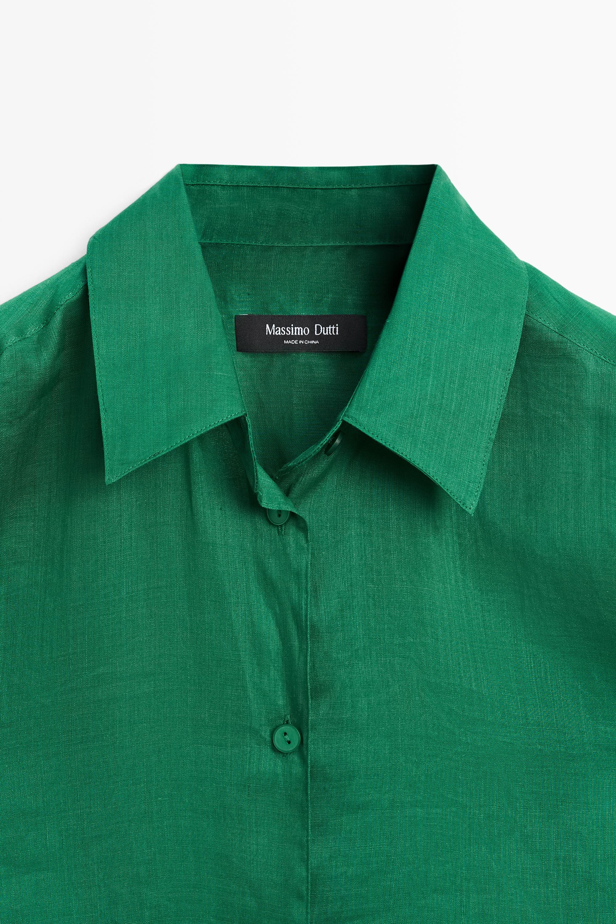 Chemise longue fluide 100 % ramie